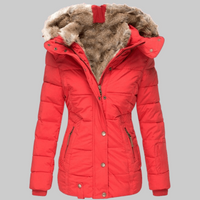 Quilted Parka Women's Black Faux Fur Hood Winter Jacket – Casual, Everyday Wear