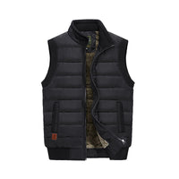 Quilted Puffer Vest Men's Fleece-Lined Sleeveless Gilet – Casual, Winter Outdoor