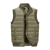 Quilted Puffer Vest Men's Fleece-Lined Sleeveless Gilet – Casual, Winter Outdoor