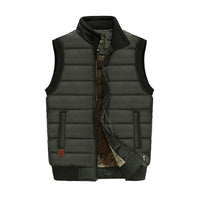 Quilted Puffer Vest Men's Fleece-Lined Sleeveless Gilet – Casual, Winter Outdoor