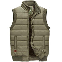 Quilted Puffer Vest Men's Fleece-Lined Sleeveless Gilet – Casual, Winter Outdoor