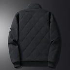Quilted Winter Jacket Men's Fleece-Lined Brown – Casual, Warm Outerwear, Everyday Use