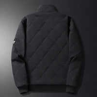 Quilted Winter Jacket Men's Fleece-Lined Brown – Casual, Warm Outerwear, Everyday Use