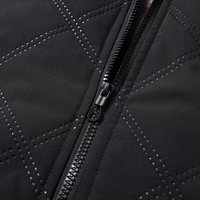 Quilted Winter Jacket Men's Fleece-Lined Brown – Casual, Warm Outerwear, Everyday Use