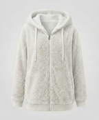 Sherpa Jacket Women's Hooded Full Zip Fleece Green – Casual, Winter Gift
