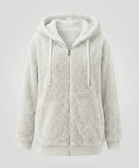 Sherpa Jacket Women's Hooded Full Zip Fleece Green – Casual, Winter Gift