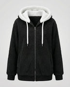 Sherpa Jacket Women's Hooded Full Zip Fleece Green – Casual, Winter Gift