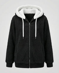 Sherpa Jacket Women's Hooded Full Zip Fleece Green – Casual, Winter Gift