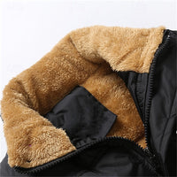 Sherpa-Lined Puffer Vest Men's Black Fleece – Casual, Winter Outdoor
