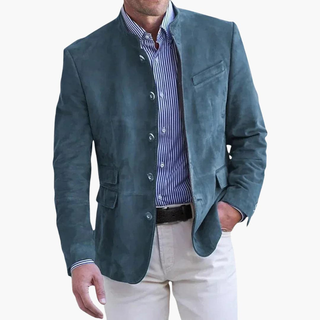 Suede Sport Coat Men's Blazer Tan – Casual, Office