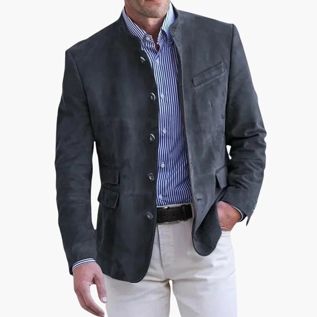 Suede Sport Coat Men's Blazer Tan – Casual, Office