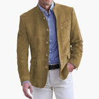 Suede Sport Coat Men's Blazer Tan – Casual, Office