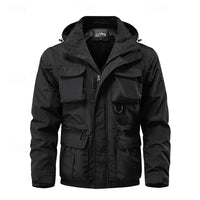 Tactical Hooded Jacket Men's Multi-Pocket Windproof – Hiking, Outdoor