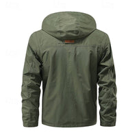 Tactical Hooded Jacket Men's Multi-Pocket Windproof – Hiking, Outdoor