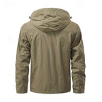 Tactical Hooded Jacket Men's Multi-Pocket Windproof – Hiking, Outdoor