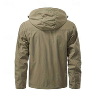 Tactical Hooded Jacket Men's Multi-Pocket Windproof – Hiking, Outdoor