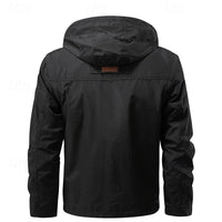 Tactical Hooded Jacket Men's Multi-Pocket Windproof – Hiking, Outdoor