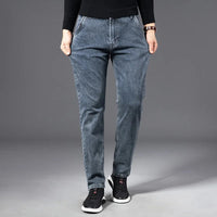 Tapered Jeans Men's Grey Denim 5-Pocket – Casual, Office Wear