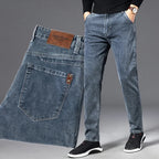 Tapered Jeans Men's Grey Denim 5-Pocket – Casual, Office Wear