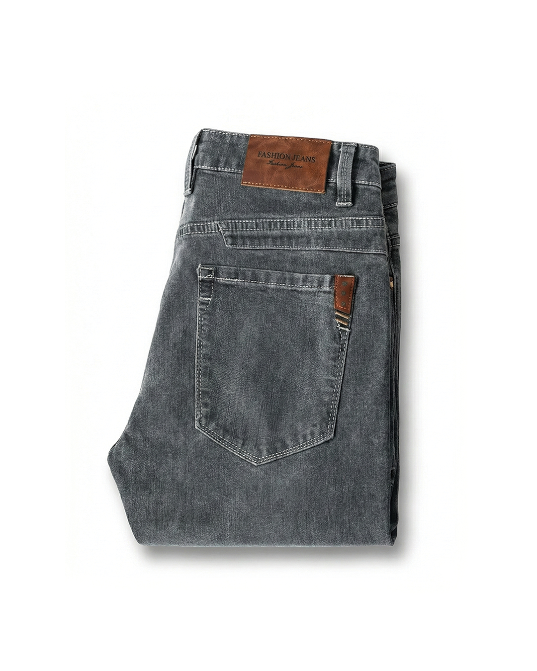 Tapered Jeans Men's Grey Denim 5-Pocket – Casual, Office Wear