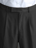 Wide-Leg Dress Pants Men's Relaxed Fit Black – Office, Casual