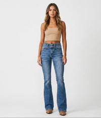 Women's Flare Jeans | Double-Button Waist – Casual Wear, Everyday Style