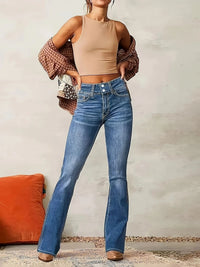 Women's Flare Jeans | Double-Button Waist – Casual Wear, Everyday Style