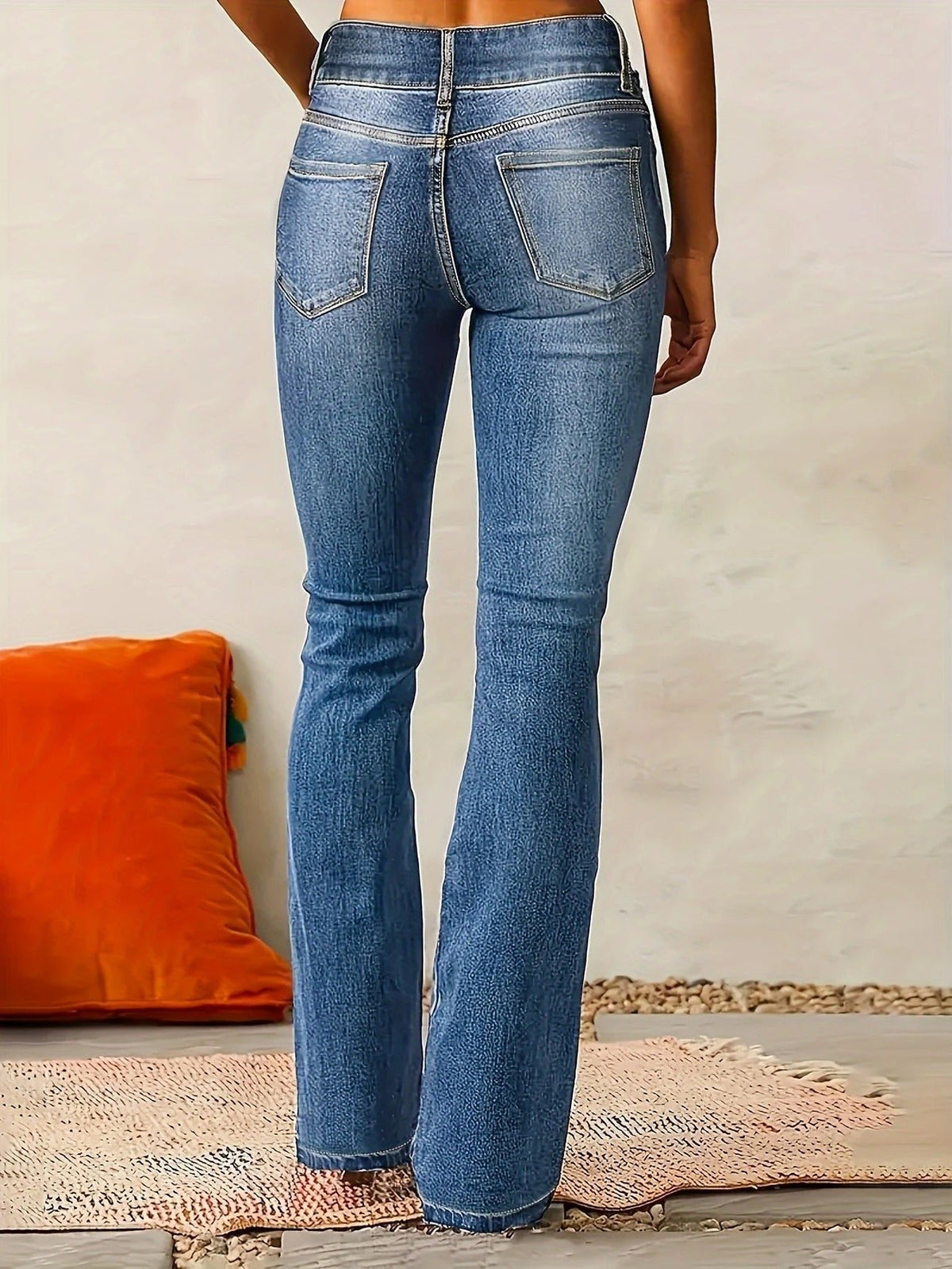 Women's Flare Jeans | Double-Button Waist – Casual Wear, Everyday Style