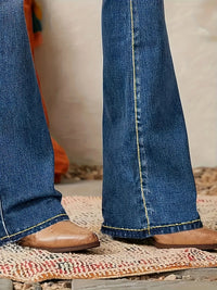 Women's Flare Jeans | Double-Button Waist – Casual Wear, Everyday Style