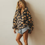 Women's Half-Zip Pullover | Floral Print – Casual Wear, Everyday Style