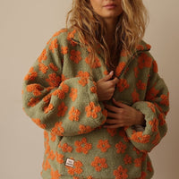 Women's Half-Zip Pullover | Floral Print – Casual Wear, Everyday Style