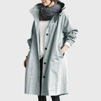 Women's Hooded Trench Coat | Button Front – Casual, Office