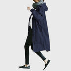 Women's Hooded Trench Coat | Button Front – Casual, Office