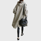 Women's Hooded Trench Coat | Button Front – Casual, Office