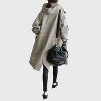Women's Hooded Trench Coat | Button Front – Casual, Office