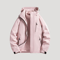 Women's Hooded Windbreaker Jacket | Zip Front – Casual, Outdoor