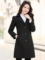 Women's Trench Coat | Single-Breasted, Notch Lapel – Casual, Office