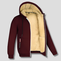 Men's Zip-Up Hooded Jacket Sherpa Lined Fleece – Casual, Outdoor