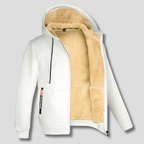 Men's Zip-Up Hooded Jacket Sherpa Lined Fleece – Casual, Outdoor
