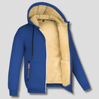 Men's Zip-Up Hooded Jacket Sherpa Lined Fleece – Casual, Outdoor