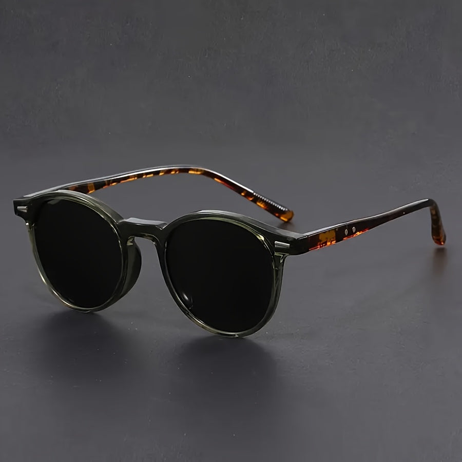 Round Tortoiseshell Sunglasses for Men – Casual, Vacation