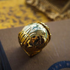 Ring Box with Golden Winged Orb – Luxury Jewelry Storage, Travel Gift