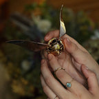 Ring Box with Golden Winged Orb – Luxury Jewelry Storage, Travel Gift