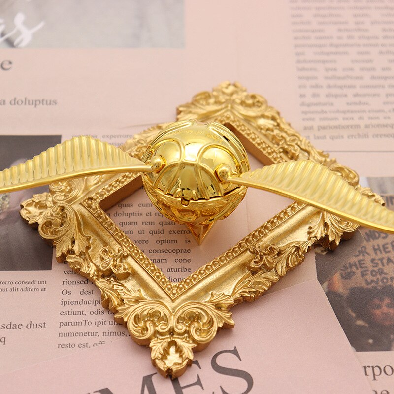 Ring Box with Golden Winged Orb – Luxury Jewelry Storage, Travel Gift