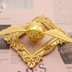 Ring Box with Golden Winged Orb – Luxury Jewelry Storage, Travel Gift