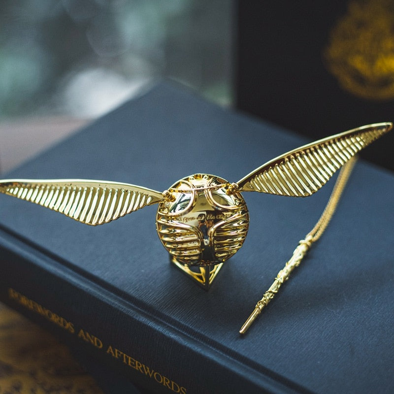 Ring Box with Golden Winged Orb – Luxury Jewelry Storage, Travel Gift