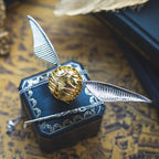 Ring Box with Golden Winged Orb – Luxury Jewelry Storage, Travel Gift