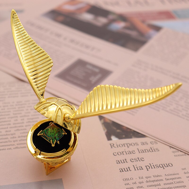 Ring Box with Golden Winged Orb – Luxury Jewelry Storage, Travel Gift