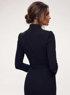 Cotton Wrap Midi Dress for Women UK – Wedding Guest Cocktail Dress & Formal Attire
