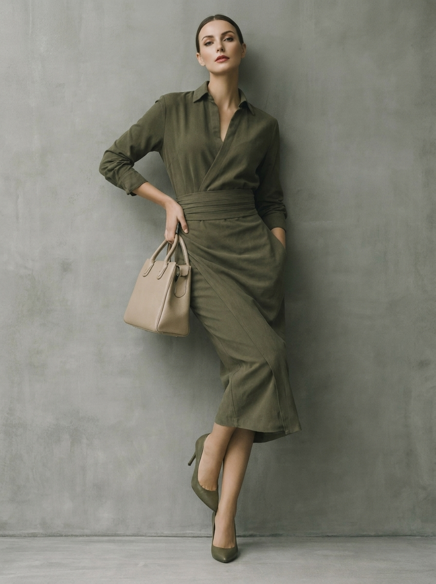 Wrap Midi Dress for Women UK – Wedding Guest Cocktail Dress & Formal Attire